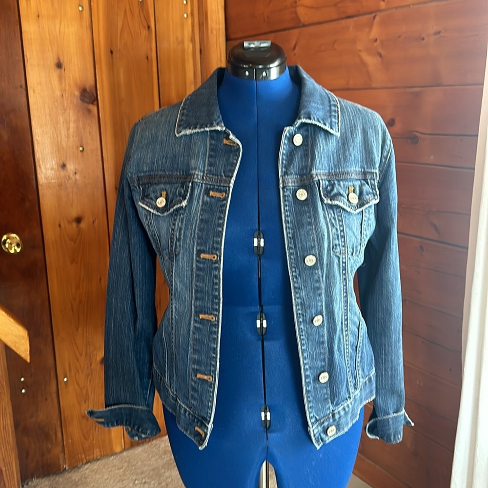 Gap Stretch Distressed Jean Jacket